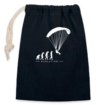 Paragleiter Paragleiten Evolution Motif - Sac cadeau en coton avec cordon (14 x 20 cm) - bleu marine - Devant