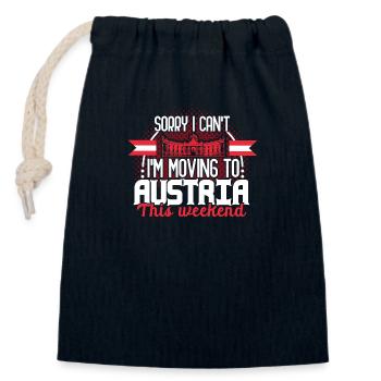 Österreich Wurzeln Geschenk - Verschließbarer Geschenkbeutel aus Baumwolle (14x20cm) - Navy - Vorne
