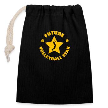 Future Volleyball Star Volleyball Kids Poison - Sac cadeau en coton avec cordon (14 x 20 cm) - noir - Devant