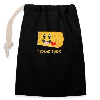 Mac & Cheese Better Together Partner Look Gift - Closable cotton gift bag (14x20cm) - black - Front
