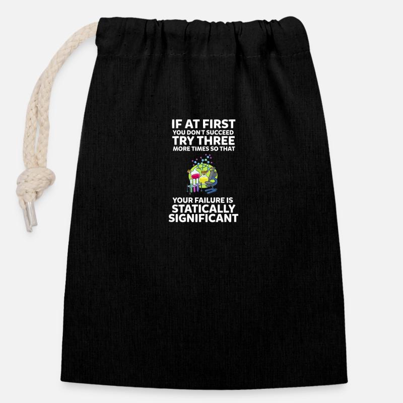 Science Teacher Funny Science - Closable cotton gift bag (14x20cm) - black