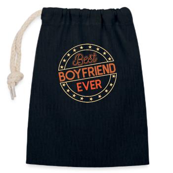 Best boyfriend ever Valentinstag Geschenk Männer - Verschließbarer Geschenkbeutel aus Baumwolle (14x20cm) - Navy - Vorne