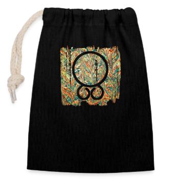 troll cross e 20 - Closable cotton gift bag (14x20cm) - black - Front