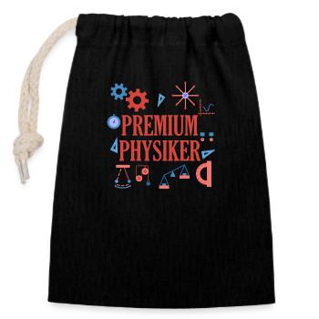 Physics - Closable cotton gift bag (14x20cm) - black - Front