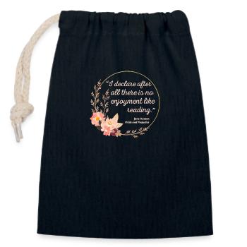 Stolz und Vorurteil Zitat III - Süßer Stil - Verschließbarer Geschenkbeutel aus Baumwolle (14x20cm) - Navy - Vorne