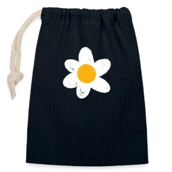 Gänseblümchen - Blume - Verschließbarer Geschenkbeutel aus Baumwolle (14x20cm) - Navy - Vorne