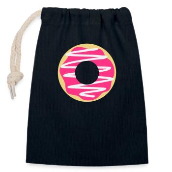 Pink Donut - Closable cotton gift bag (14x20cm) - navy - Front