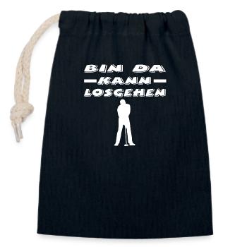 Golf - Verschließbarer Geschenkbeutel aus Baumwolle (14x20cm) - Navy - Vorne
