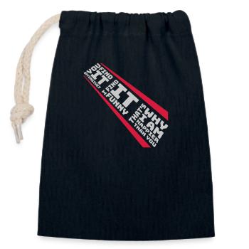 Vous trouvez cela offensant - Sac cadeau en coton avec cordon (14 x 20 cm) - bleu marine - Devant