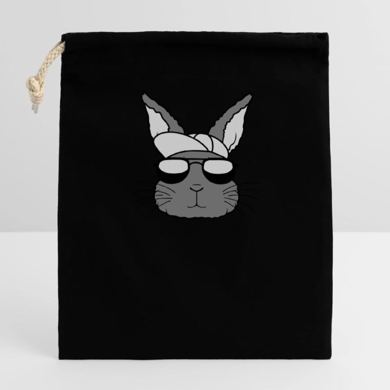 Capy Sunglasses Rabbit Cool Closable cotton gift bag (14x20cm)