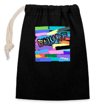 "HIP HOP T-SHIRT - Closable cotton gift bag (14x20cm) - black - Front