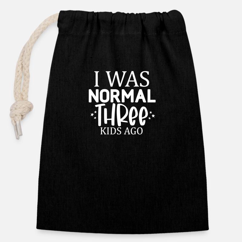 mummy - Closable cotton gift bag (14x20cm) - black