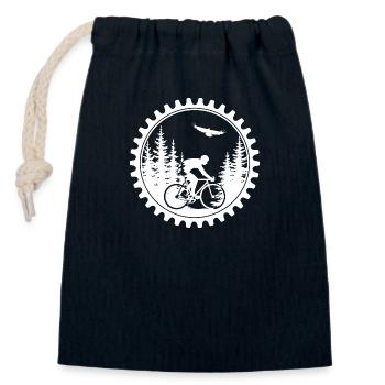 Bike - Verschließbarer Geschenkbeutel aus Baumwolle (14x20cm) - Navy - Vorne