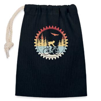 Bike - Verschließbarer Geschenkbeutel aus Baumwolle (14x20cm) - Navy - Vorne