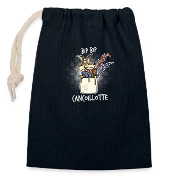 Cancoillotte - Verschließbarer Geschenkbeutel aus Baumwolle (14x20cm) - Navy - Vorne