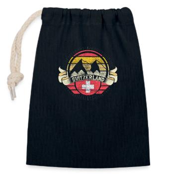 Schweiz Neutralität Staat - Verschließbarer Geschenkbeutel aus Baumwolle (14x20cm) - Navy - Vorne