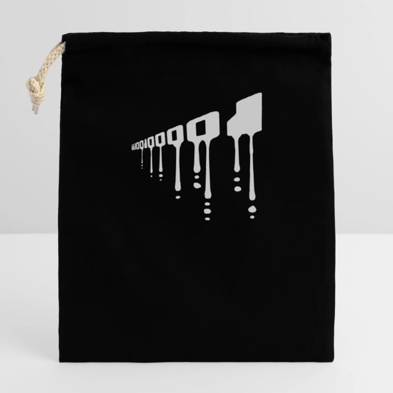 Langage de programme de code binaire Sac cadeau en coton avec cordon (14 x 20 cm)