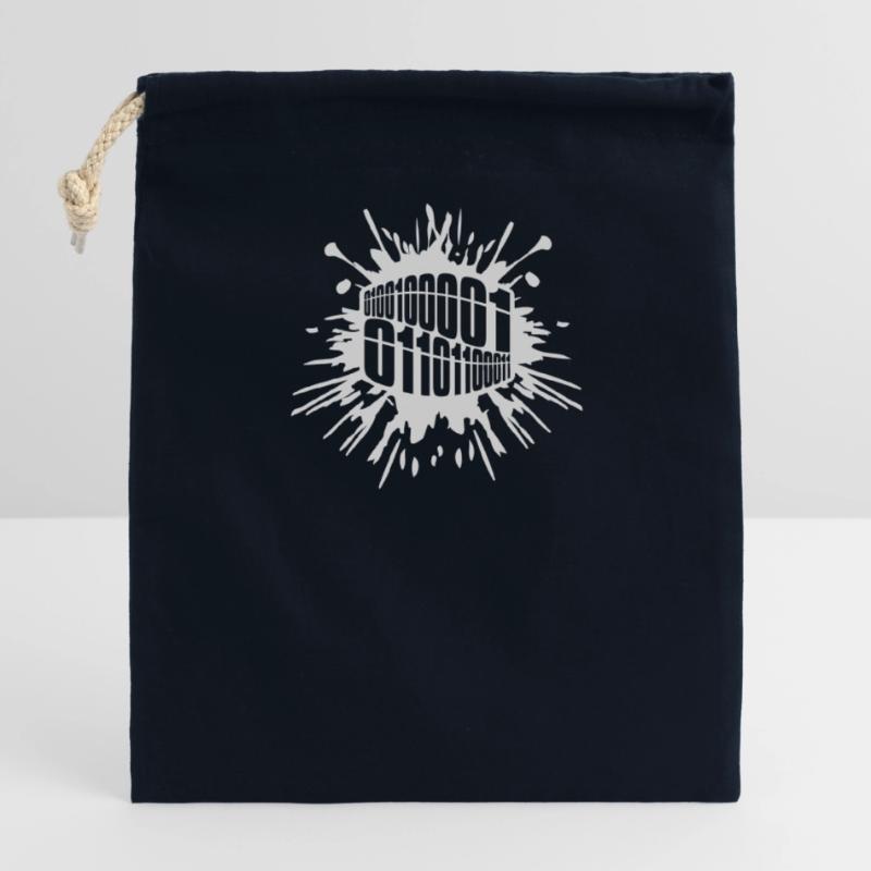 Binär Code Programm Sprache Verschließbarer Geschenkbeutel aus Baumwolle (14x20cm)