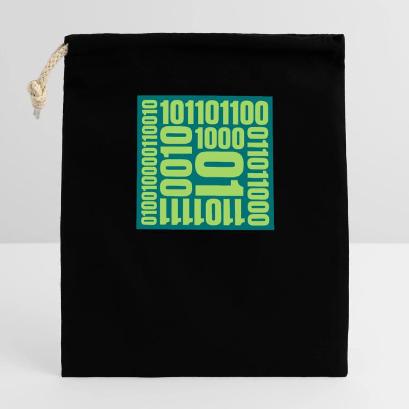 Binär Code Programm Sprache Verschließbarer Geschenkbeutel aus Baumwolle (14x20cm)