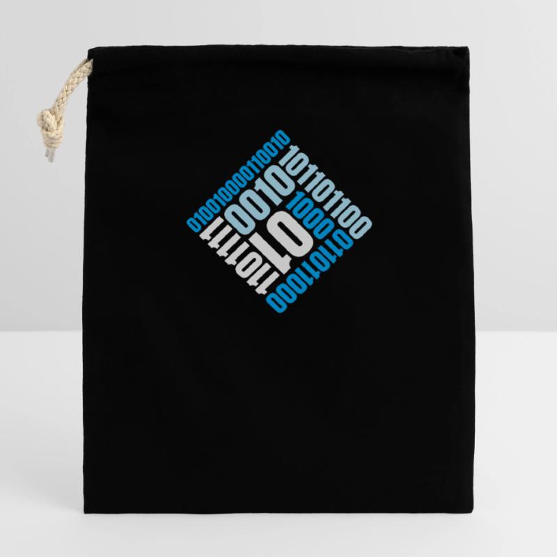 Binär Code Programm Sprache Verschließbarer Geschenkbeutel aus Baumwolle (14x20cm)