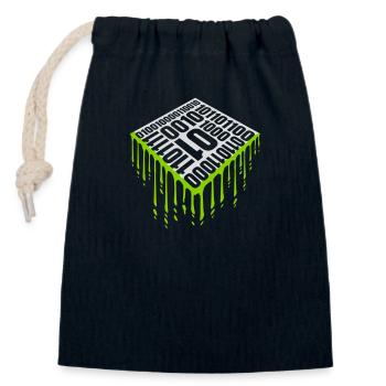 Binär Code Programm Sprache - Verschließbarer Geschenkbeutel aus Baumwolle (14x20cm) - Navy - Vorne