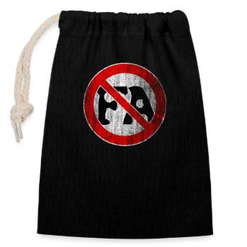 Italienisch Antifa Italien - Verschließbarer Geschenkbeutel aus Baumwolle (14x20cm) - Schwarz - Vorne
