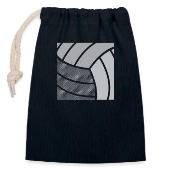 Volleyball - Closable cotton gift bag (14x20cm) - navy - Front