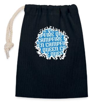 Boy Scouts Camping Citation Anniversaire Cadeau Idée - Sac cadeau en coton avec cordon (14 x 20 cm) - bleu marine - Devant