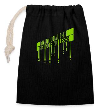 Si im trop - Sac cadeau en coton avec cordon (14 x 20 cm) - noir - Devant