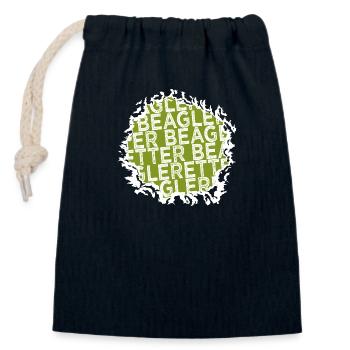Dog breed gift idea birthday gift doggie - Closable cotton gift bag (14x20cm) - navy - Front