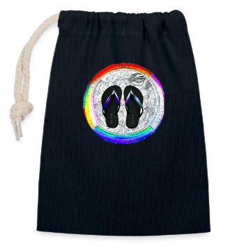 They Flip Flop, Warrior Nun - Closable cotton gift bag (14x20cm) - navy - Front