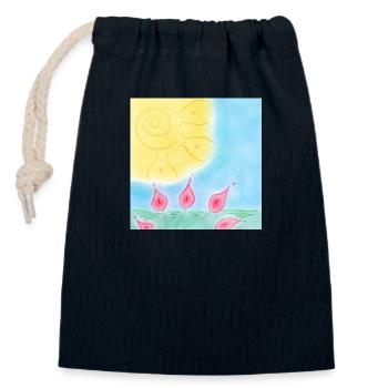 FIELD DAY - Closable cotton gift bag (14x20cm) - navy - Front