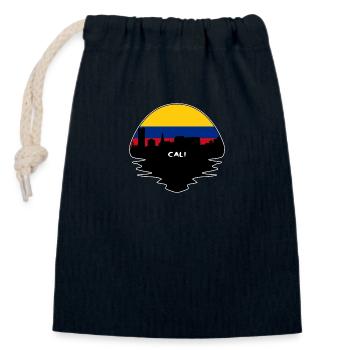 Cali Kolumbien Flagge Skyline Silhouette Reisen - Verschließbarer Geschenkbeutel aus Baumwolle (14x20cm) - Navy - Vorne