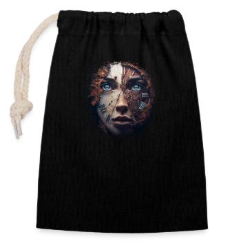 Passing youth - Closable cotton gift bag (14x20cm) - black - Front