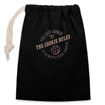The Cookie Rules - Cookie Rules - Gift - Closable cotton gift bag (14x20cm) - black - Front