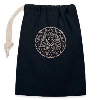 Mandala Mandala - Closable cotton gift bag (14x20cm) - navy - Front