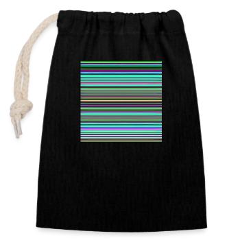 Lumières au néon - Sac cadeau en coton avec cordon (14 x 20 cm) - noir - Devant