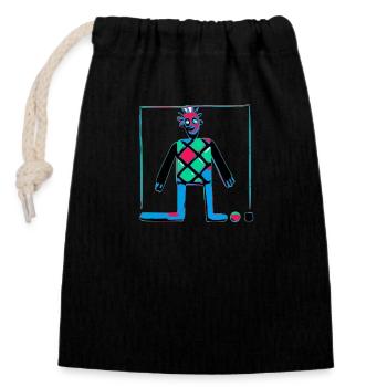 Loko the Good Man - Closable cotton gift bag (14x20cm) - black - Front