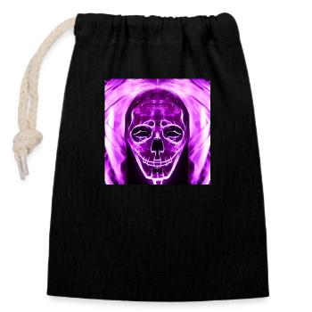 Masked in Purple - Closable cotton gift bag (14x20cm) - black - Front