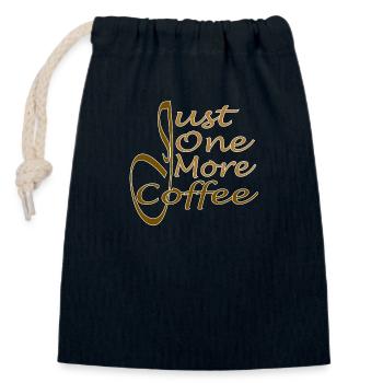Juste un café de plus - Juste un café de plus - Sac cadeau en coton avec cordon (14 x 20 cm) - bleu marine - Devant