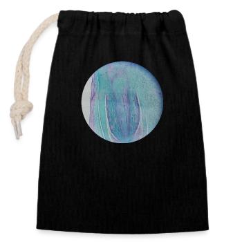 Corn seeds - Closable cotton gift bag (14x20cm) - black - Front