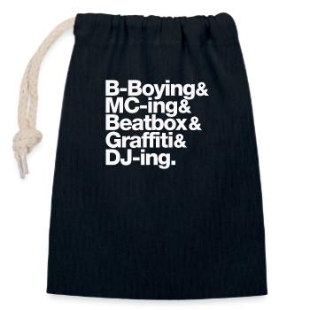 Hip Hop Five Elements - Closable cotton gift bag (14x20cm) - navy - Front