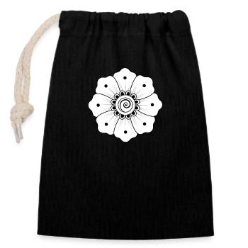 Symbol Gift Ornament Ethnic Spirit Art Orient - Closable cotton gift bag (14x20cm) - black - Front