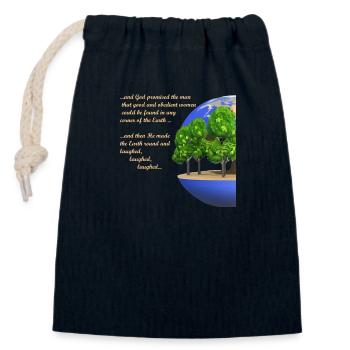 Planet - Verschließbarer Geschenkbeutel aus Baumwolle (14x20cm) - Navy - Vorne