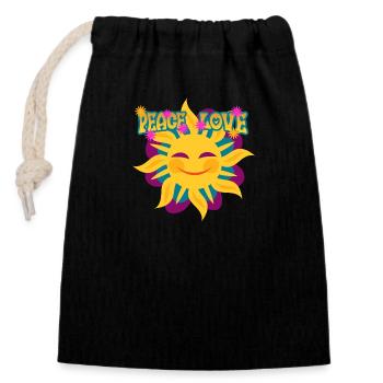 Hippy - Closable cotton gift bag (14x20cm) - black - Front