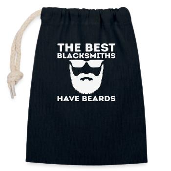 The Best Blacksmiths Have Beards - Verschließbarer Geschenkbeutel aus Baumwolle (14x20cm) - Navy - Vorne