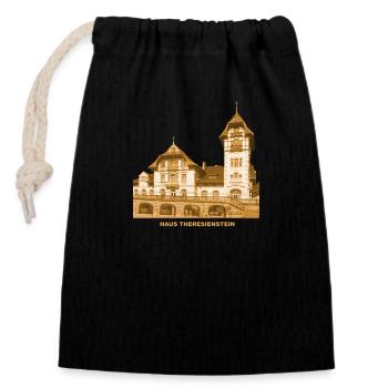 Hof Saale Theresienstein Design Franken Bayern - Sac cadeau en coton avec cordon (14 x 20 cm) - noir - Devant