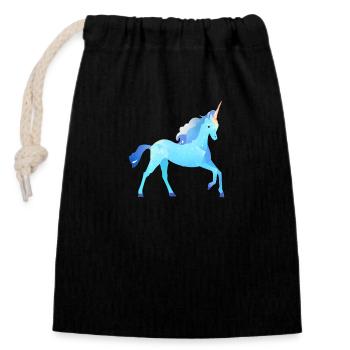 Licorne Licorne Fille Mythique Licornes Animaux - Sac cadeau en coton avec cordon (14 x 20 cm) - noir - Devant
