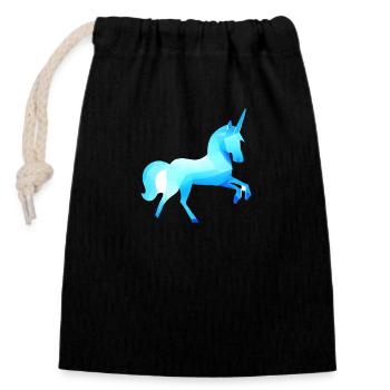 Licorne Licorne Fille Mythique Licornes Animaux - Sac cadeau en coton avec cordon (14 x 20 cm) - noir - Devant