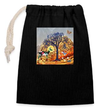 Magical Tree - Closable cotton gift bag (14x20cm) - black - Front